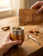 Load image into Gallery viewer, First-brew ritual moment filling the Ritual Starter Kit gourd
